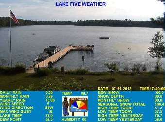 Webcam Clam Lake, Wisconsin