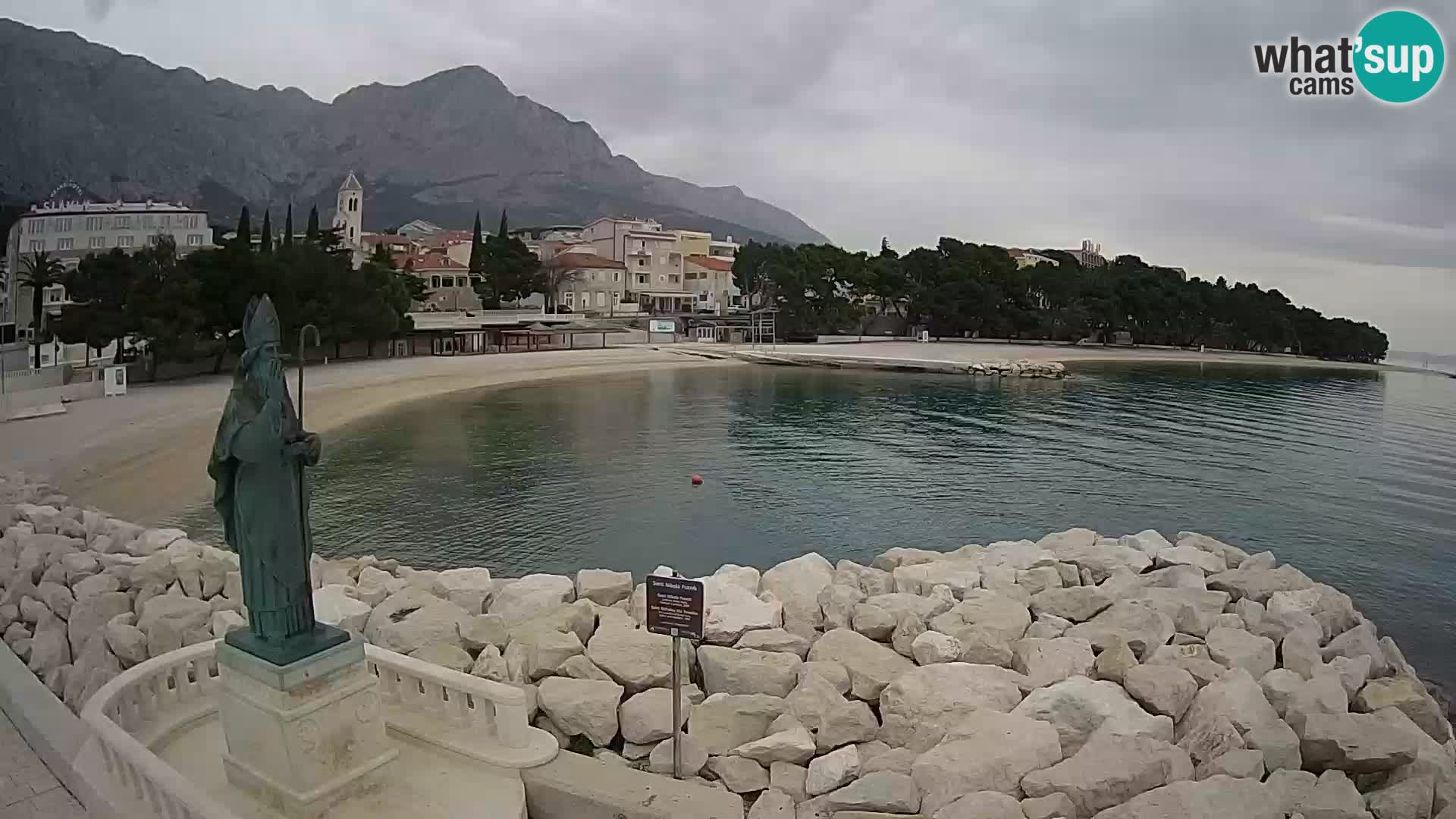 Baška Voda: Livestream Saint Nikola und Strand - Webcam Galore