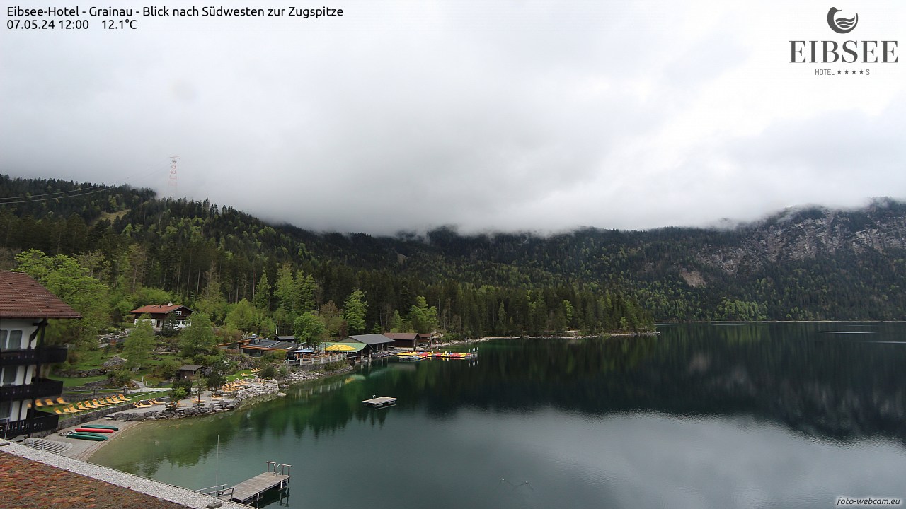 Webcam Eibsee: View over the Eibsee