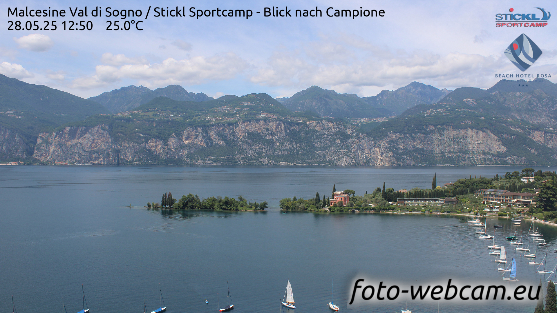 Webcam Malcesine (Lake Garda): HD Panorama Lake Garda