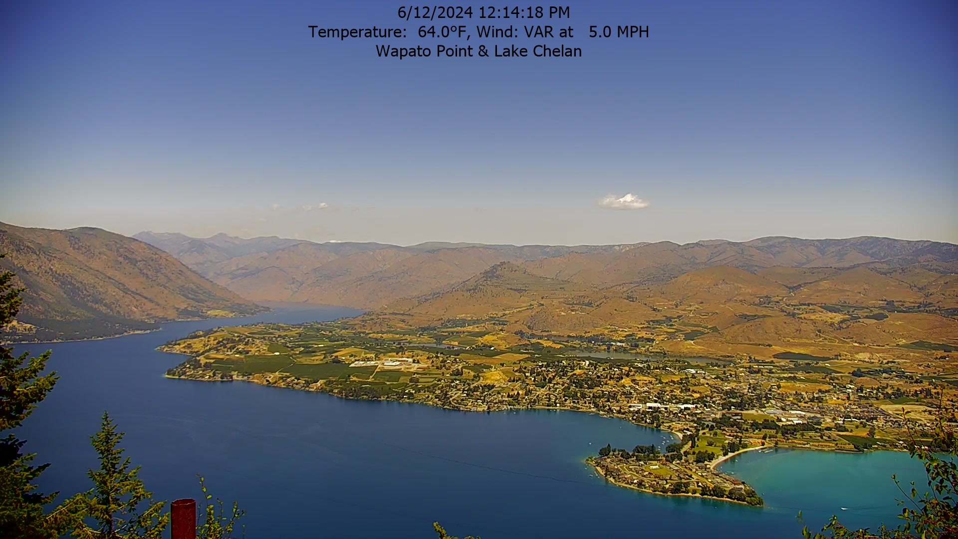 Webcam Manson, Washington: Wapato Point, Lake Chelan