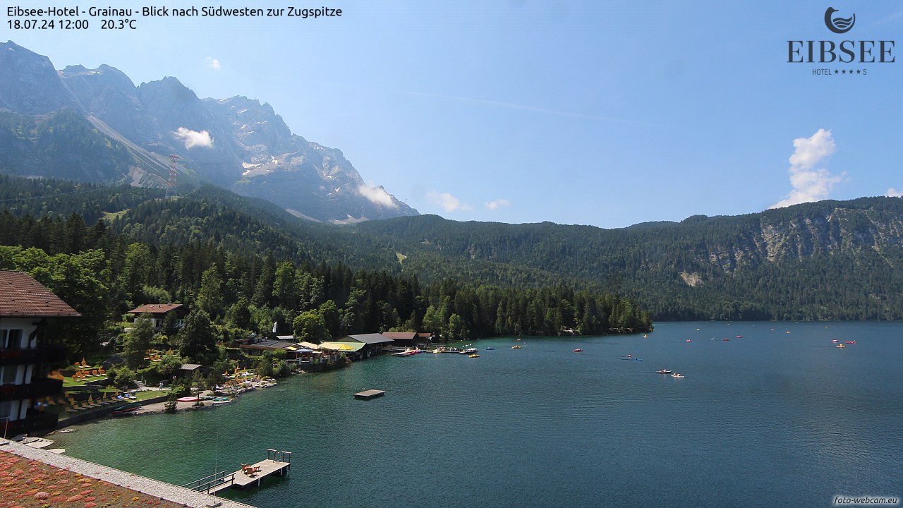 Webcam Eibsee: View over the Eibsee