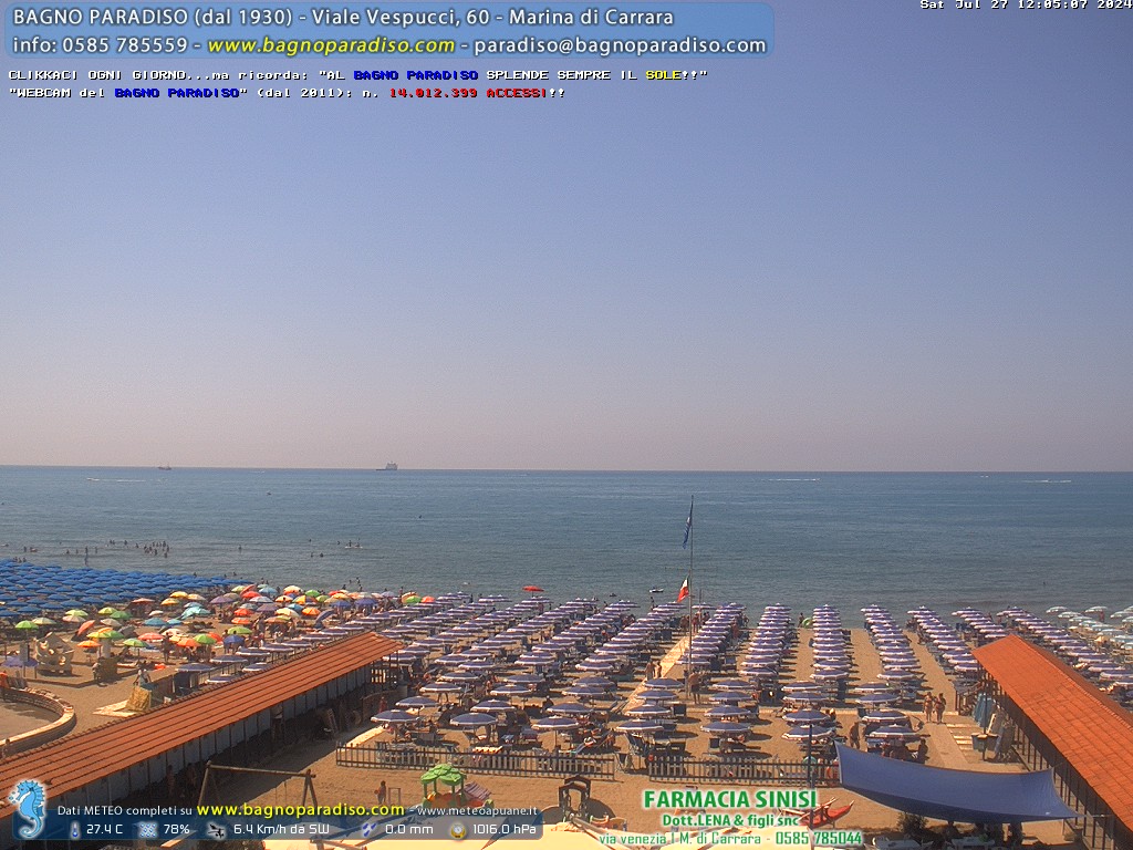 Webcam Marina Di Carrara Beach Panorama