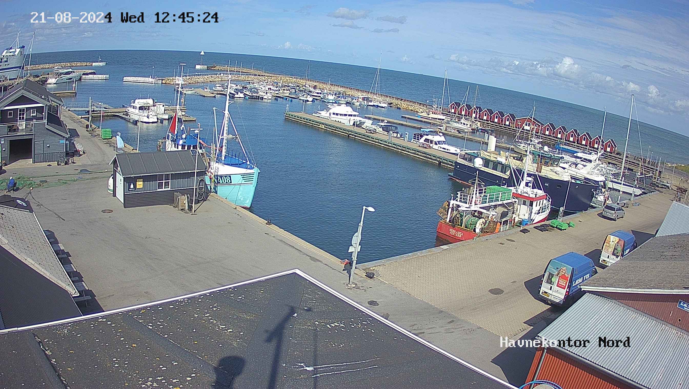 Webcam Vesterø Havn (Læsø): View towards North