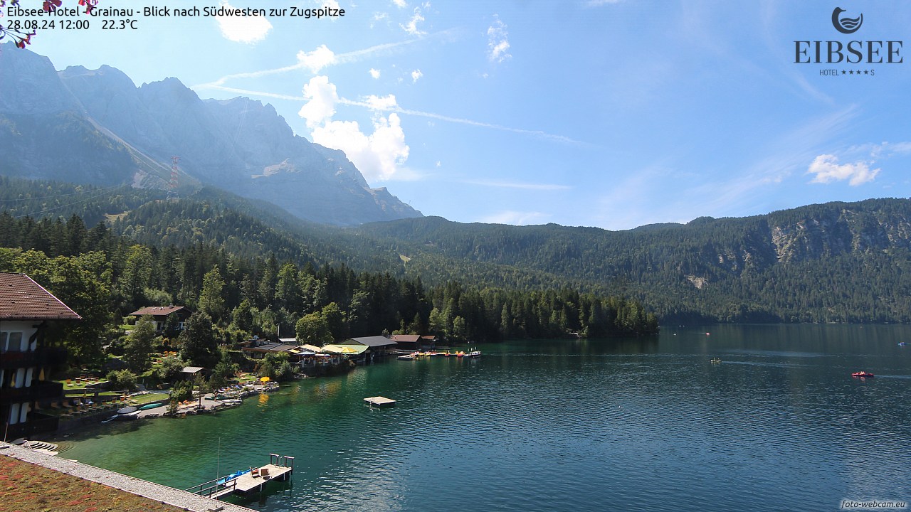 Webcam Eibsee: View over the Eibsee