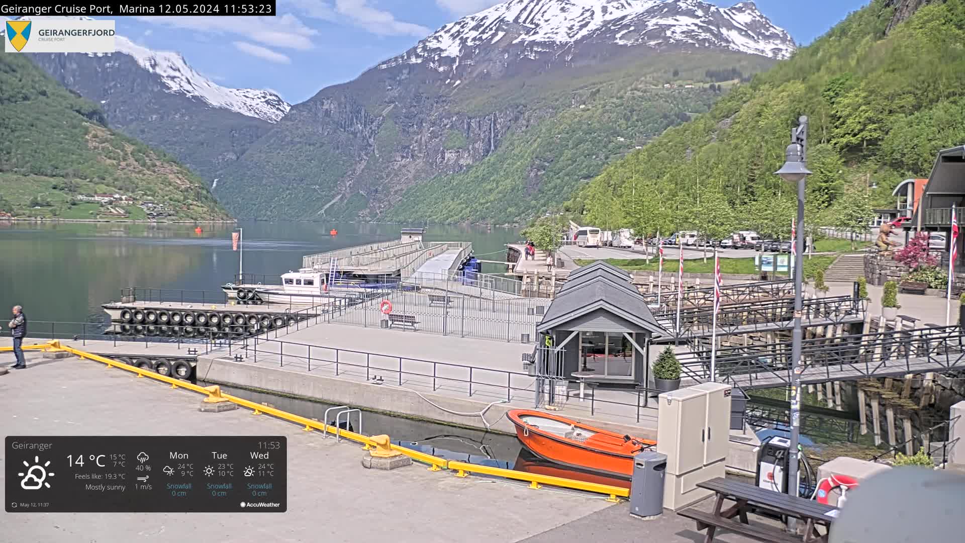 geiranger cruise port live webcam