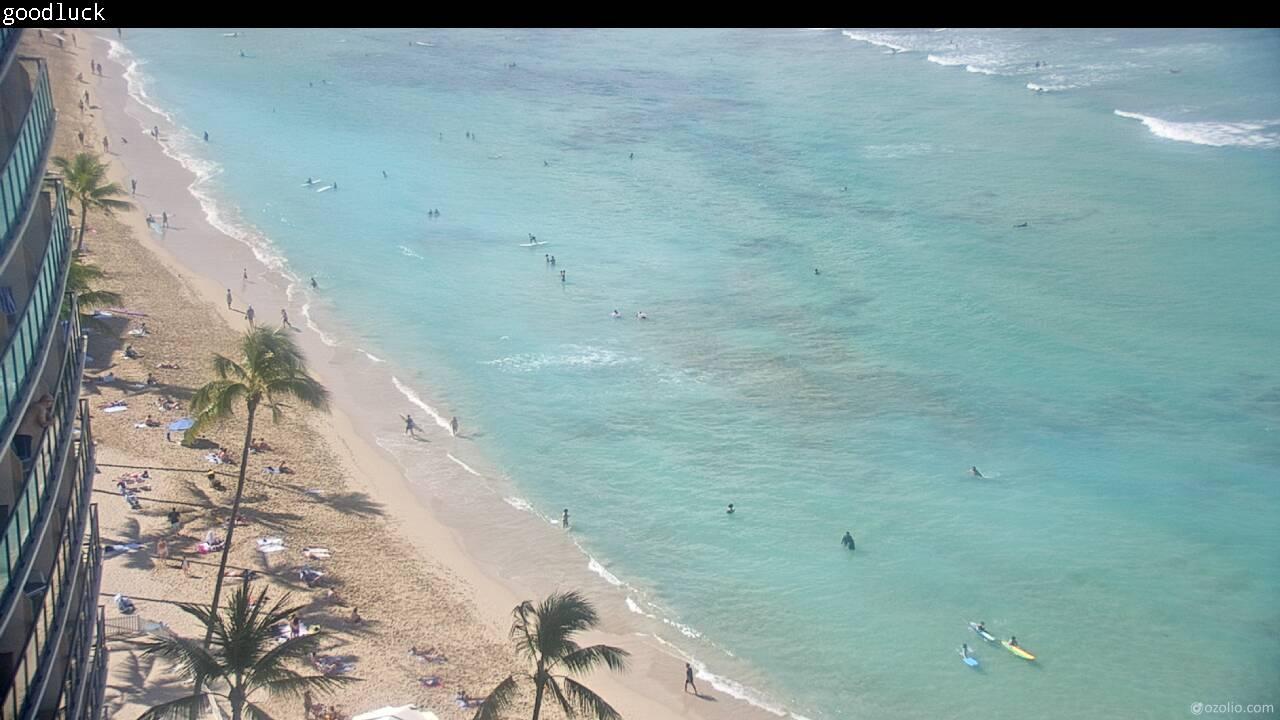 Waikiki Beach, Hawaï Je. 09:17