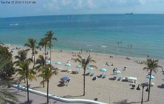 Eine schöne Ansicht vom Strand von Fort Lauderdale.