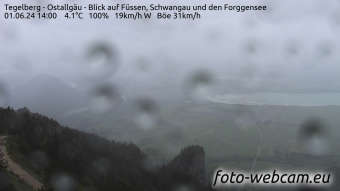 Webcam Schwangau: HD-Blick auf Füssen und Forggensee