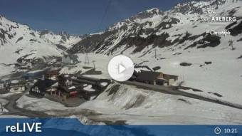 Webcam Sankt Christoph am Arlberg: Vista del Pueblo