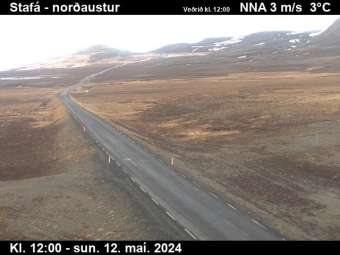 Webcam Stafá: Route 76 Richtung Nordosten