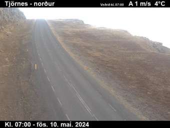 Webcam Tjörnes: Route 85 Richtung Norden