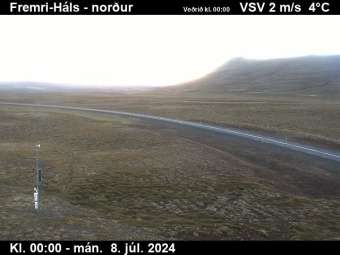 Webcam Hálsar: Route 85 Richtung Norden