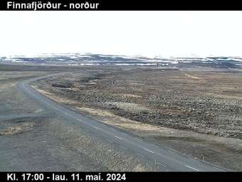 Webcam Finnafjörður: Route 85 Richtung Norden