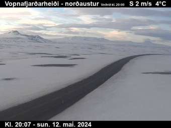 Webcam Vopnafjarðarheiði: Route 85 Richtung Nordosten
