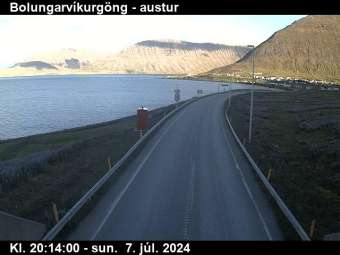 Webcam Hnífsdalur: Route 61 Richtung Osten