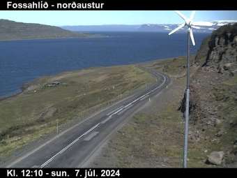 Webcam Fossahlíð: Route 61 Richtung Nordosten