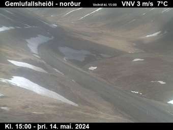 Webcam Gemlufallsheiði: Route 60 Northwards