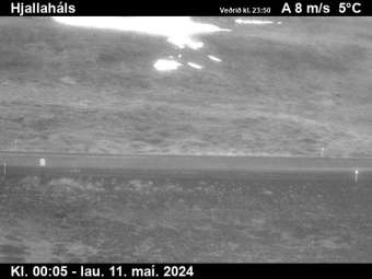 Webcam Hjallaháls: Along Route 60