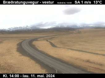 Webcam Bræðratungu: Route 359 Richtung Westen