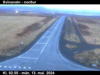 Webcam Svínavatn: Route 37 Richtung Norden