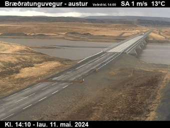 Webcam Bræðratungu: Route 359 Richtung Osten