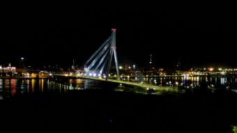 Suspension Bridge over Daugava River