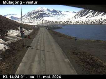 Webcam Ólafsfjörður: Múlagöng View towards Ólafsfjörður