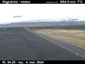 Webcam Skaftafell: Skeiðarársandur towards West
