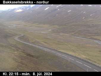 Webcam Öxnadalur: Bakkaselsbrekka verso il Nord
