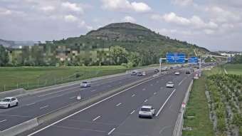 A75 près de Clermont-Ferrand, à hauteur de La Pardieu, vue orientée vers Paris