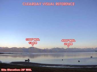 Webcam Berners Bay, Alaska: Flugplatz Berners Bay, Blick nach Nordwesten