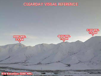 Webcam Chandalar Shelf, Alaska: Campo d'Aviazione Chandalar Shelf, Veduta verso l'Est