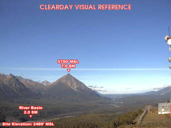 Webcam Chickaloon, Alaska: Campo d'Aviazione Chickaloon, Veduta verso il Sudovest