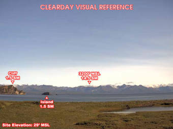 Webcam Chignik Bay, Alaska: Campo d'Aviazione Chignik Bay (PAJC), Veduta verso il Nordovest