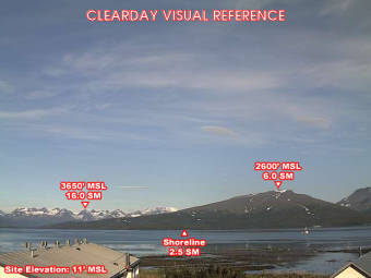 Webcam Chignik Lagoon, Alaska: Campo d'Aviazione Chignik Lagoon, Veduta verso l'Ovest