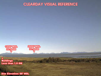 Webcam Clarks Point, Alaska: Campo d'Aviazione Clarks Point (PFCL), Veduta verso il Nordovest