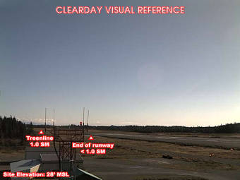Webcam Cordova, Alaska: Campo d'Aviazione Cordova (PACV), Veduta verso il Sudest