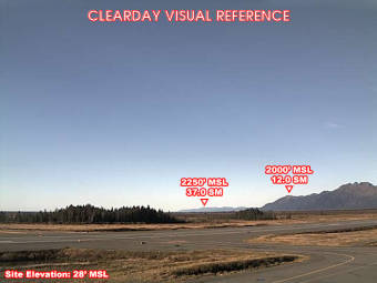 Webcam Cordova, Alaska: Campo d'Aviazione Cordova (PACV), Veduta verso il Sudovest