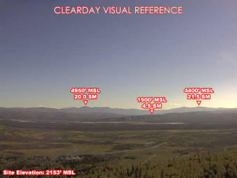 Webcam Knob Ridge, Alaska: Campo d'Aviazione Knob Ridge, Veduta verso il Nordest