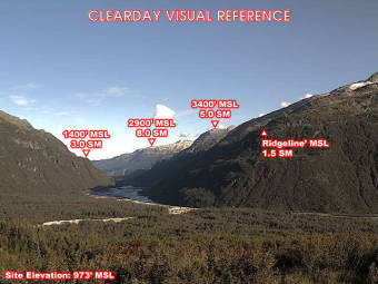 Webcam Lake Clark Pass RCO, Alaska: Campo d'Aviazione Lake Clark Pass RCO, Veduta verso il Sudest