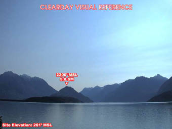 Webcam Lake Clark Pass West, Alaska: Flugplatz Lake Clark Pass West, Blick nach Osten