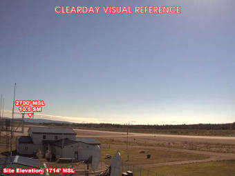 Webcam Northway, Alaska: Campo d'Aviazione Northway (PAOR), Veduta verso l'Est
