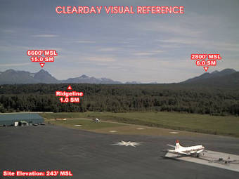 Webcam Palmer, Alaska: Campo d'Aviazione Palmer (PAAQ), Veduta verso il Nordest