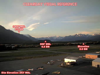 Webcam Palmer, Alaska: Palmer Airfield (PAAQ), View in SouthEastern Direction