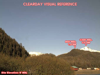 Webcam Pelican, Alaska: Pelican Airfield, View in Eastern Direction