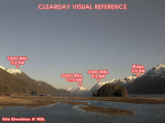 Webcam Pelican, Alaska: Pelican Airfield, View in SouthEastern Direction