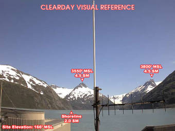 Webcam Portage Glacier, Alaska: Flugplatz Portage Glacier (PATO), Blick nach Südosten