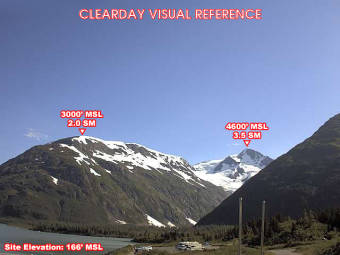 Webcam Portage Glacier, Alaska: Flugplatz Portage Glacier (PATO), Blick nach Süden