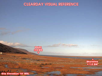 Webcam Scammon Bay, Alaska: Flugplatz Scammon Bay (PACM), Blick nach Westen